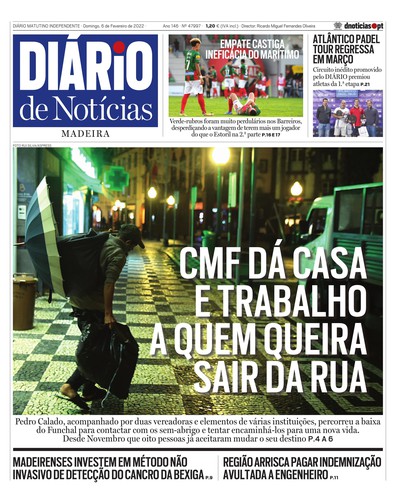 Edição do dia 6 Fevereiro 2022 da pubicação Diário de Notícias