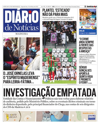 Edição do dia 14 Março 2022 da pubicação Diário de Notícias