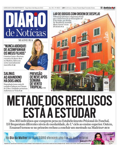 Edição do dia 8 Março 2022 da pubicação Diário de Notícias