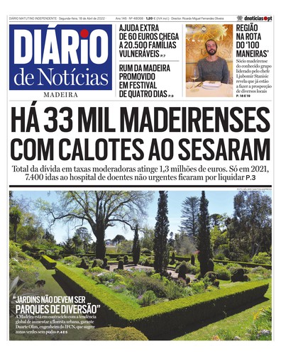 Edição do dia 18 Abril 2022 da pubicação Diário de Notícias