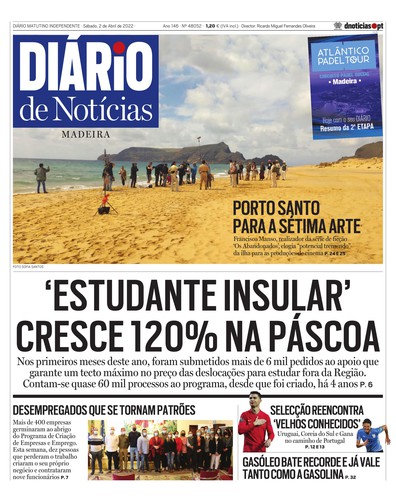 Edição do dia 2 Abril 2022 da pubicação Diário de Notícias
