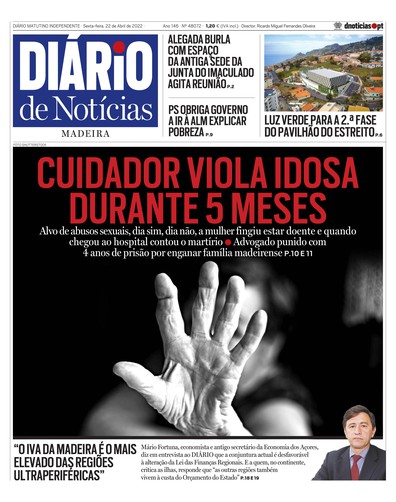 Edição do dia 22 Abril 2022 da pubicação Diário de Notícias