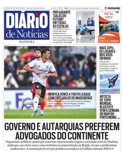 Edição do dia 26 Abril 2022 da pubicação Diário de Notícias