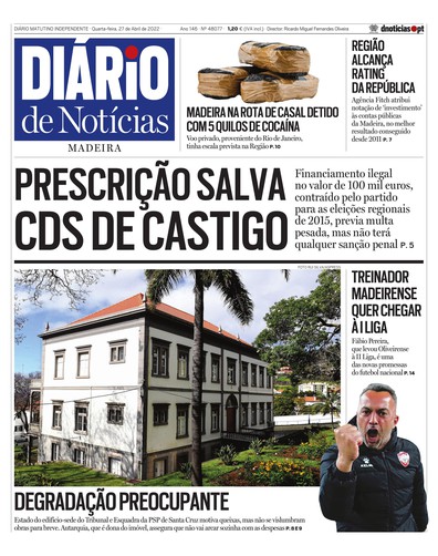Edição do dia 27 Abril 2022 da pubicação Diário de Notícias
