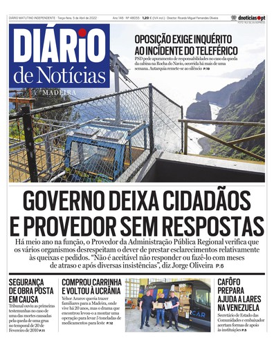 Edição do dia 5 Abril 2022 da pubicação Diário de Notícias