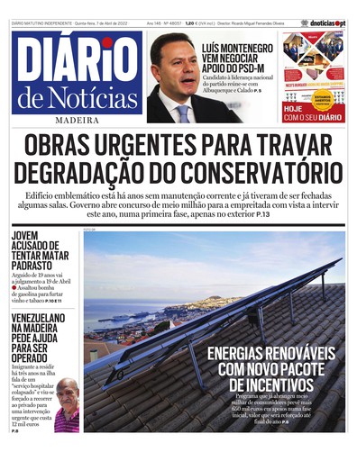 Edição do dia 7 Abril 2022 da pubicação Diário de Notícias