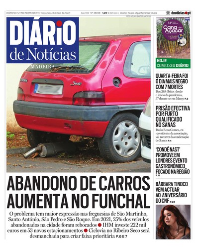 Edição do dia 8 Abril 2022 da pubicação Diário de Notícias