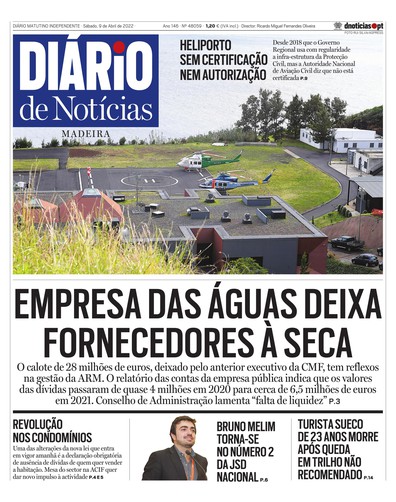Edição do dia 9 Abril 2022 da pubicação Diário de Notícias