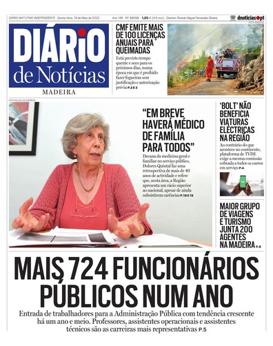 Edição do dia 19 Maio 2022 da pubicação Diário de Notícias