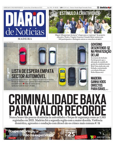 Edição do dia 26 Maio 2022 da pubicação Diário de Notícias