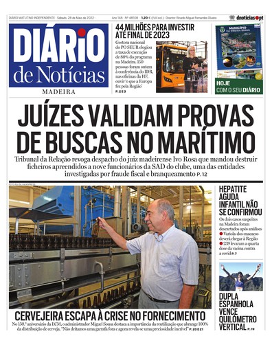 Edição do dia 28 Maio 2022 da pubicação Diário de Notícias