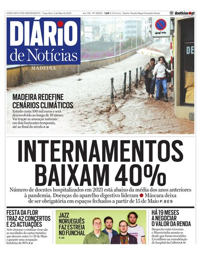 Edição do dia 3 Maio 2022 da pubicação Diário de Notícias