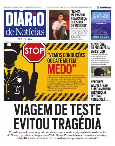Edição do dia 5 Maio 2022 da pubicação Diário de Notícias
