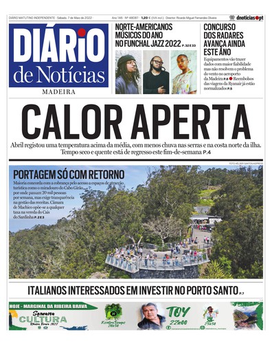 Edição do dia 7 Maio 2022 da pubicação Diário de Notícias