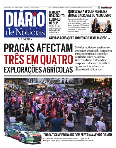 Edição do dia 8 Maio 2022 da pubicação Diário de Notícias