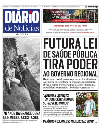Edição do dia 1 Junho 2022 da pubicação Diário de Notícias