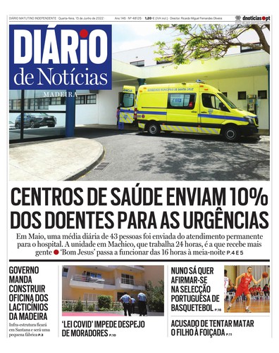 Edição do dia 15 Junho 2022 da pubicação Diário de Notícias