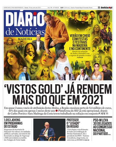 Edição do dia 18 Junho 2022 da pubicação Diário de Notícias