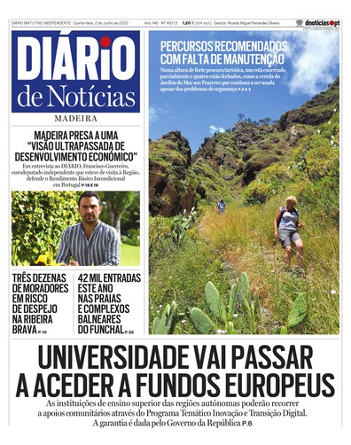 Edição do dia 2 Junho 2022 da pubicação Diário de Notícias