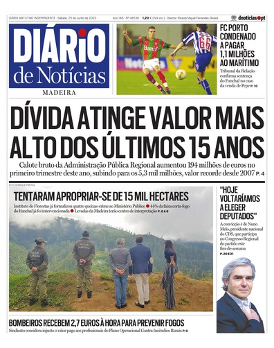 Edição do dia 25 Junho 2022 da pubicação Diário de Notícias