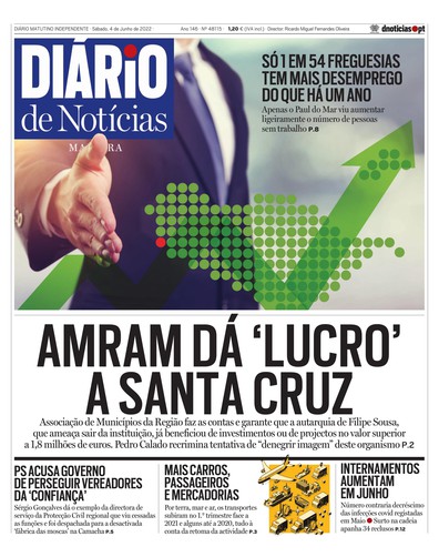 Edição do dia 4 Junho 2022 da pubicação Diário de Notícias