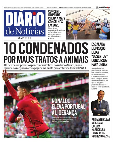 Edição do dia 6 Junho 2022 da pubicação Diário de Notícias