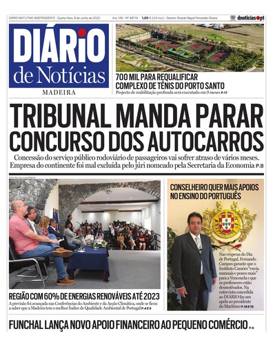 Edição do dia 8 Junho 2022 da pubicação Diário de Notícias