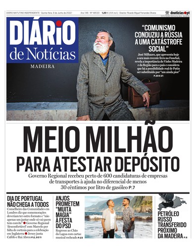 Edição do dia 9 Junho 2022 da pubicação Diário de Notícias