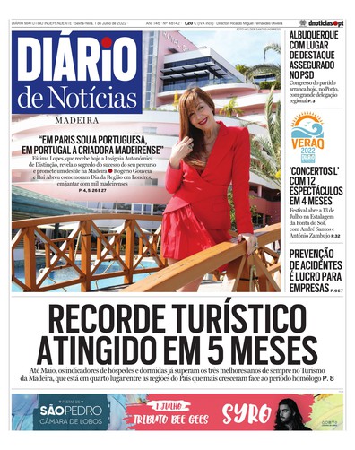 Edição do dia 1 Julho 2022 da pubicação Diário de Notícias