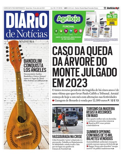 Edição do dia 15 Julho 2022 da pubicação Diário de Notícias