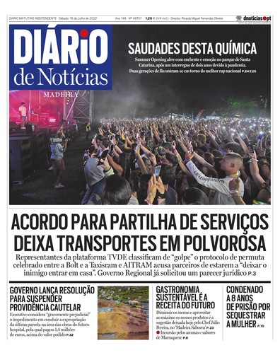 Edição do dia 16 Julho 2022 da pubicação Diário de Notícias