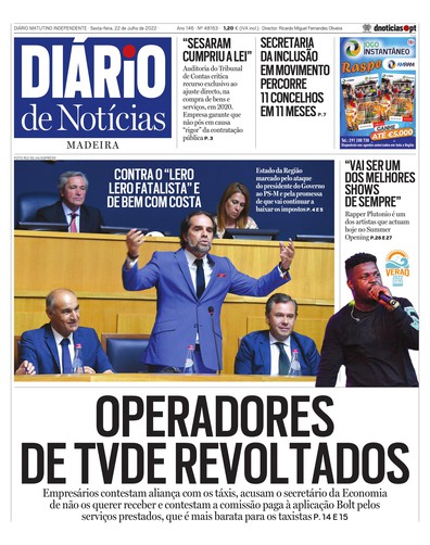 Edição do dia 22 Julho 2022 da pubicação Diário de Notícias