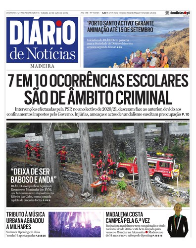 Edição do dia 23 Julho 2022 da pubicação Diário de Notícias