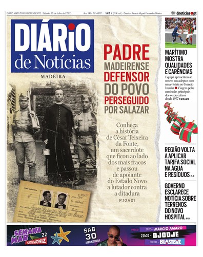 Edição do dia 30 Julho 2022 da pubicação Diário de Notícias