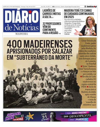 Edição do dia 31 Julho 2022 da pubicação Diário de Notícias