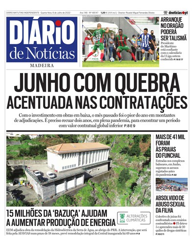Edição do dia 6 Julho 2022 da pubicação Diário de Notícias