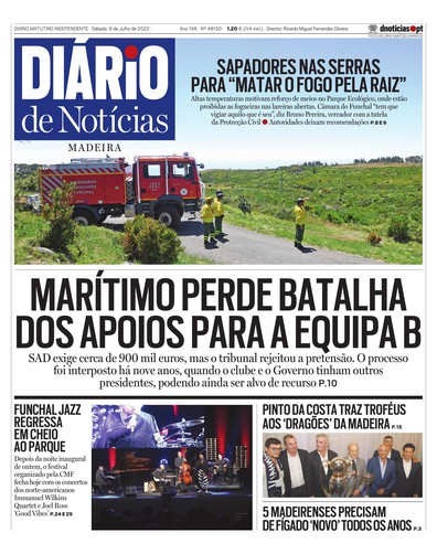 Edição do dia 9 Julho 2022 da pubicação Diário de Notícias