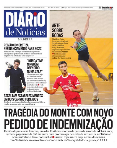 Edição do dia 10 Agosto 2022 da pubicação Diário de Notícias
