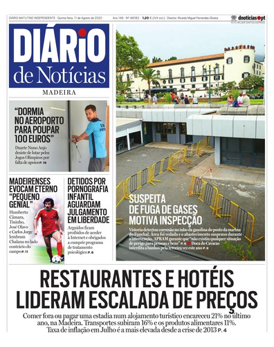 Edição do dia 11 Agosto 2022 da pubicação Diário de Notícias