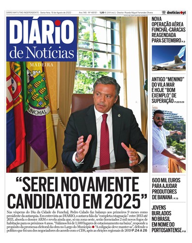 Edição do dia 19 Agosto 2022 da pubicação Diário de Notícias
