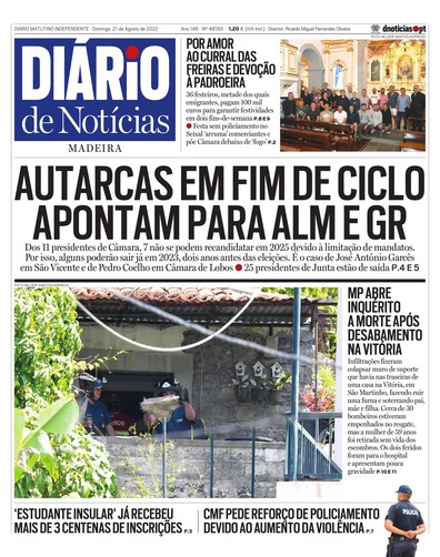 Edição do dia 21 Agosto 2022 da pubicação Diário de Notícias