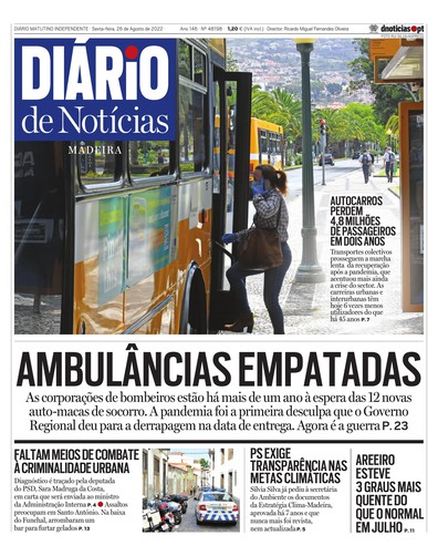 Edição do dia 26 Agosto 2022 da pubicação Diário de Notícias