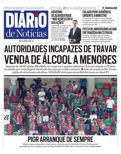 Edição do dia 28 Agosto 2022 da pubicação Diário de Notícias