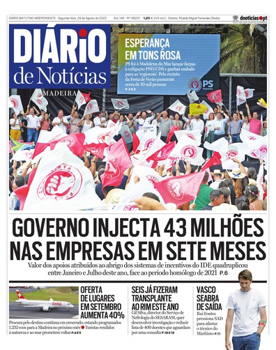 Edição do dia 29 Agosto 2022 da pubicação Diário de Notícias