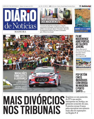 Edição do dia 6 Agosto 2022 da pubicação Diário de Notícias