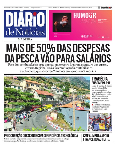 Edição do dia 7 Agosto 2022 da pubicação Diário de Notícias