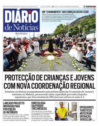 Edição do dia 8 Agosto 2022 da pubicação Diário de Notícias