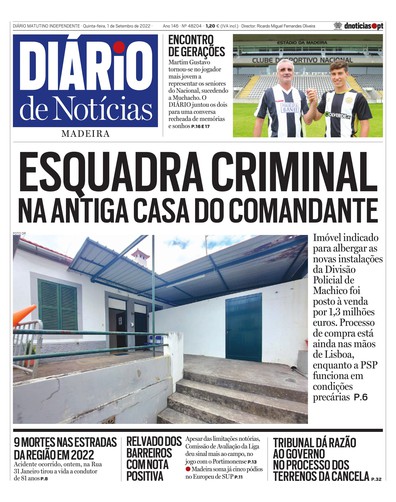 Edição do dia 1 Setembro 2022 da pubicação Diário de Notícias
