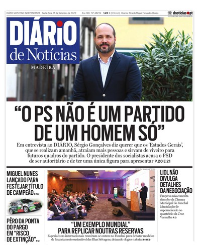 Edição do dia 16 Setembro 2022 da pubicação Diário de Notícias
