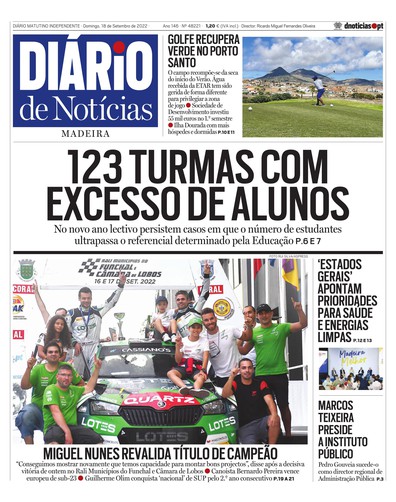 Edição do dia 18 Setembro 2022 da pubicação Diário de Notícias